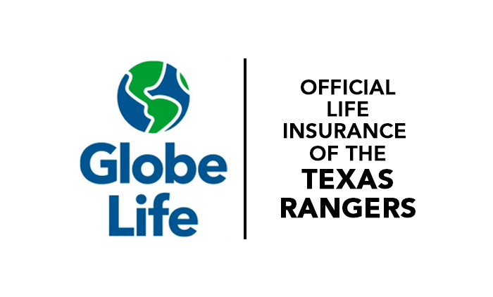 Texas Rangers and Globe Life Logo